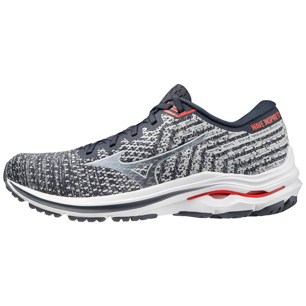 Zapatillas Running Mizuno Wave Inspire 17 WAVEKNIT 2E (Wide) Hombre Gris/Blancas España CXWQ-13965